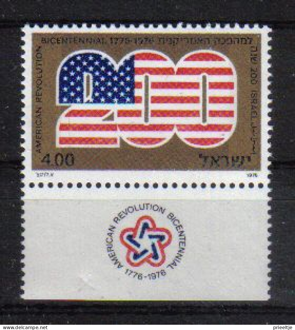 Israel 1976 U.S. Bicentenary Y.T. 606 ** - Neufs (avec Tabs)