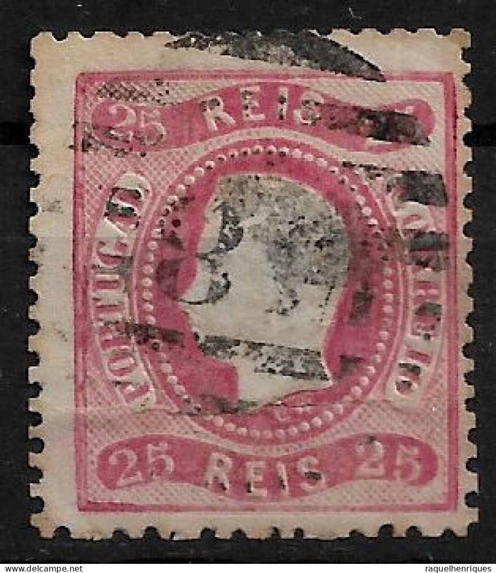 PORTUGAL 1867-70 D. LUIS I 25R USED CARIMBO (NP#94-P17-L5) - Gebruikt