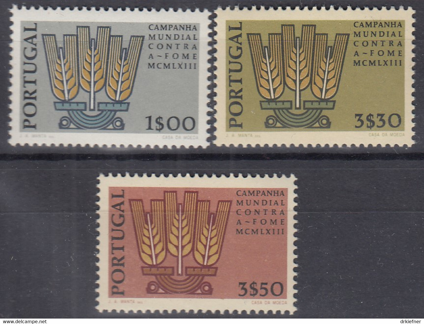 PORTUGAL  935-937, Postfrisch **, Kampf Gegen Den Hunger, 1963 - Ungebraucht