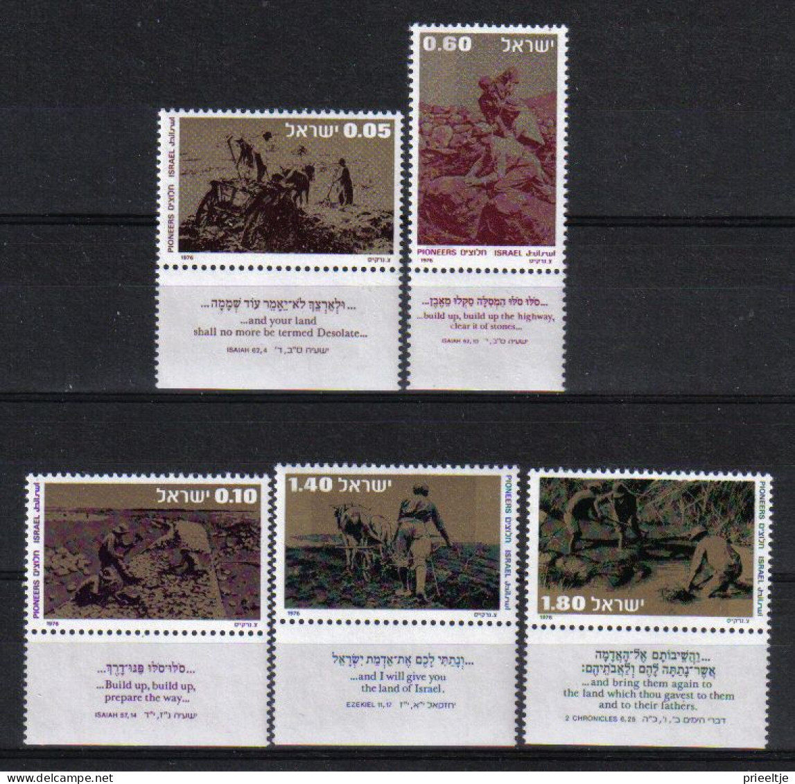 Israel 1976 Pioneers Y.T. 625/629 ** - Unused Stamps (with Tabs)