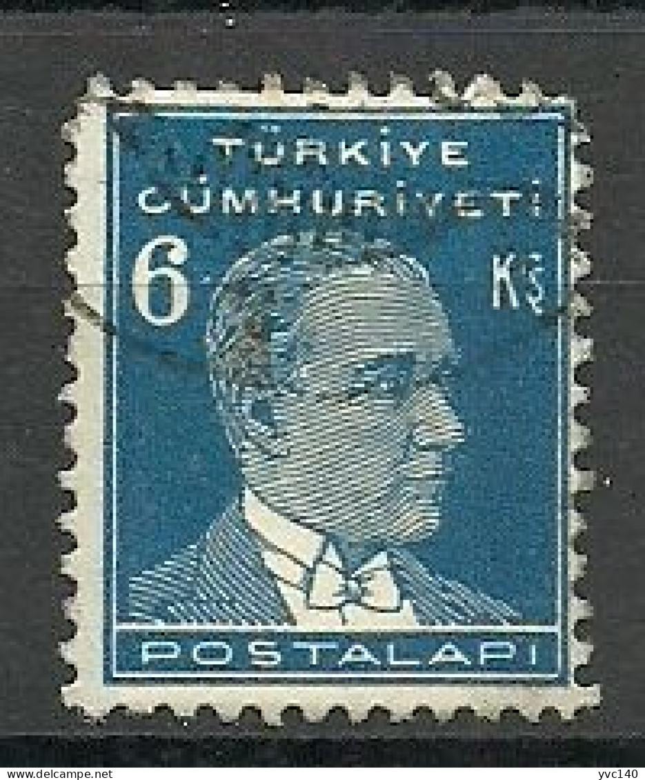 Turkey; 1931 1st Ataturk Issue 6 K. ERROR "POSTALAPI Instead Of POSTALARI" - Used Stamps