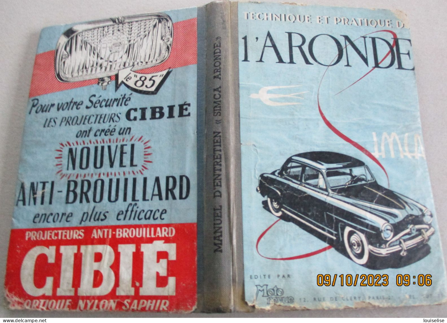 NOTICE TECHNIQUE ET PRATIQUE SIMCA 9 ARONDE - Afiches