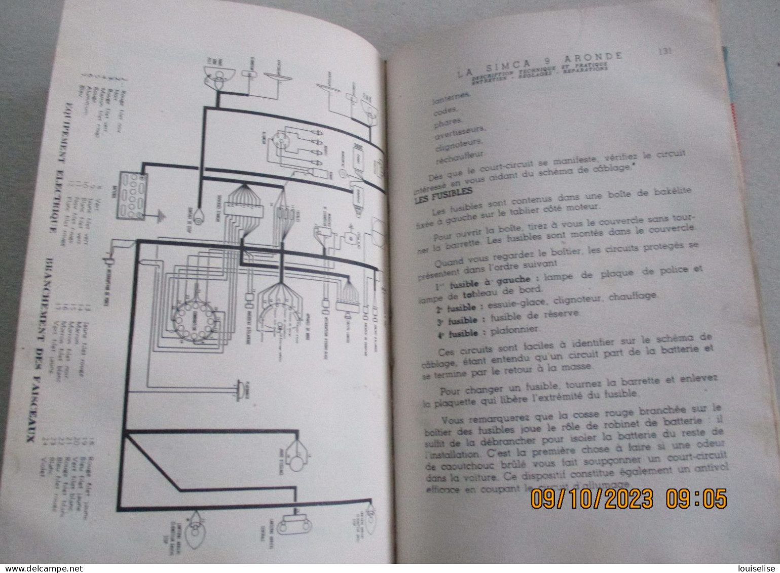 NOTICE TECHNIQUE ET PRATIQUE SIMCA 9 ARONDE - Afiches