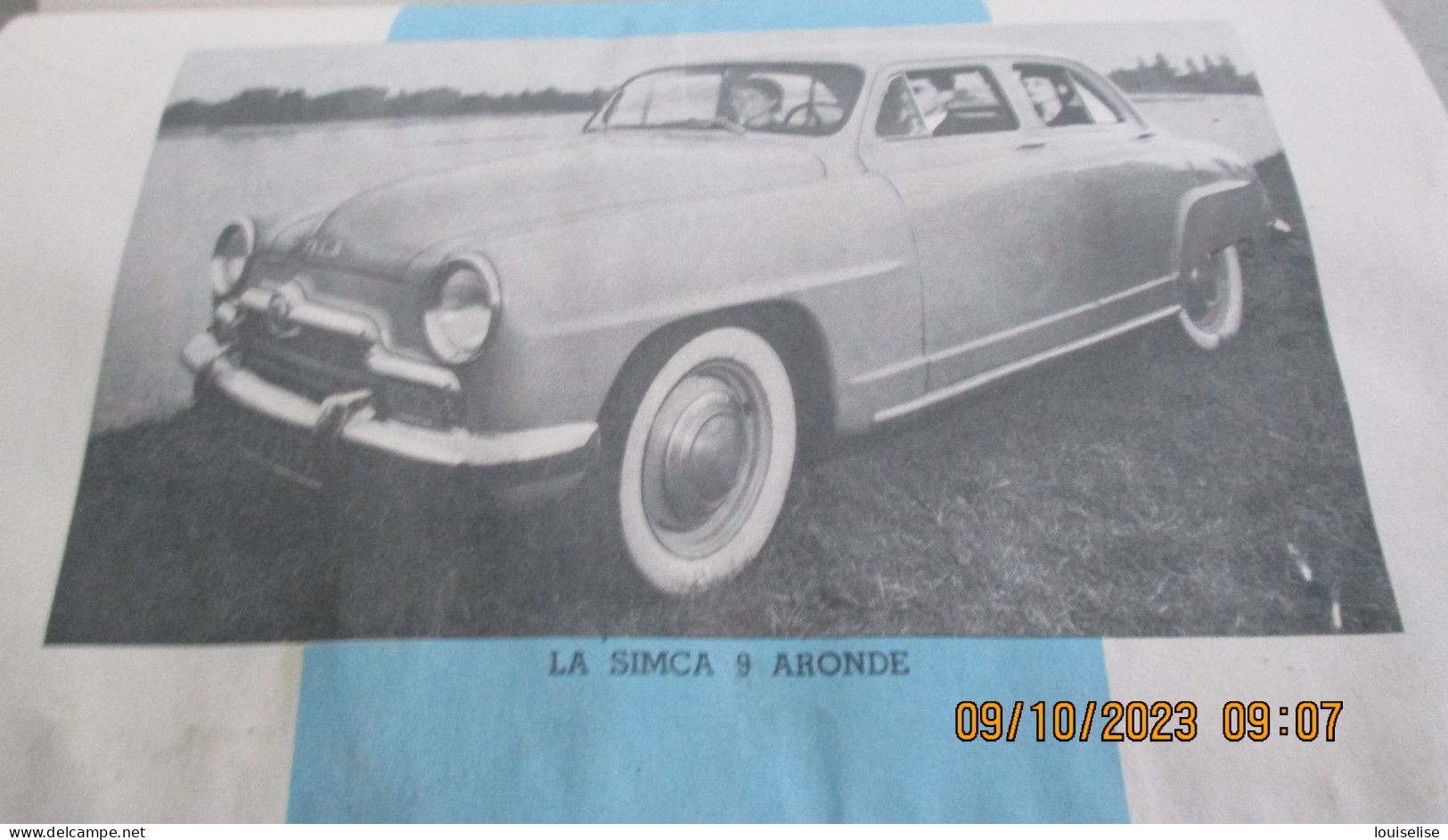 NOTICE TECHNIQUE ET PRATIQUE SIMCA 9 ARONDE