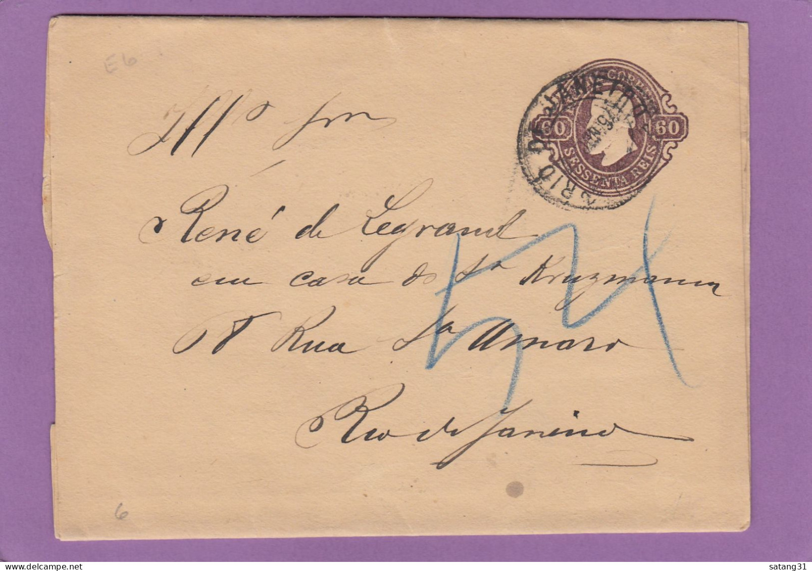 BANDE JOURNAL DE RIO DE JANEIRO DE 60 REIS. - Postal Stationery