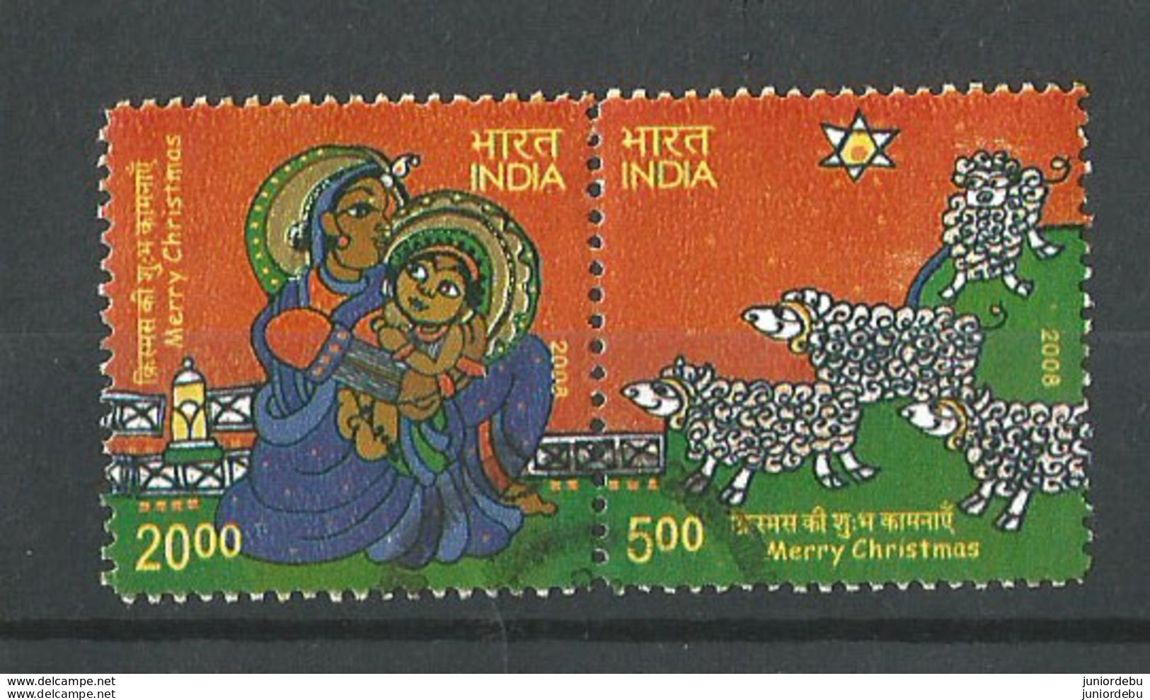 India - 2008 -  Christmas -  Se Tenant Set - Used. ( OL 23.4.17 ) - Used Stamps