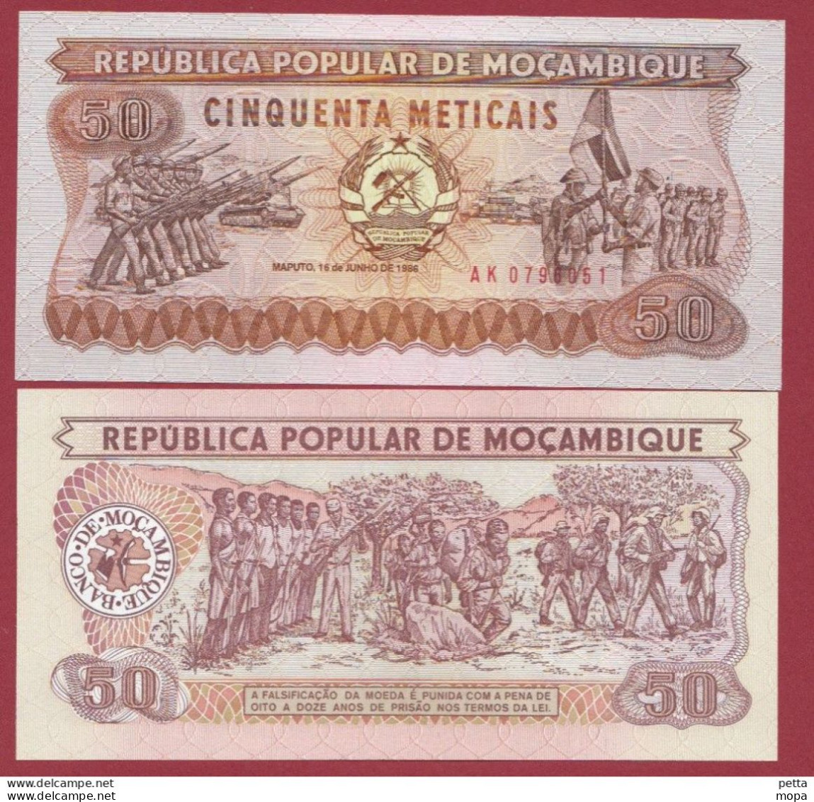 Mozambique -50 Méticais -1986 ---UNC--(139) - Mozambico