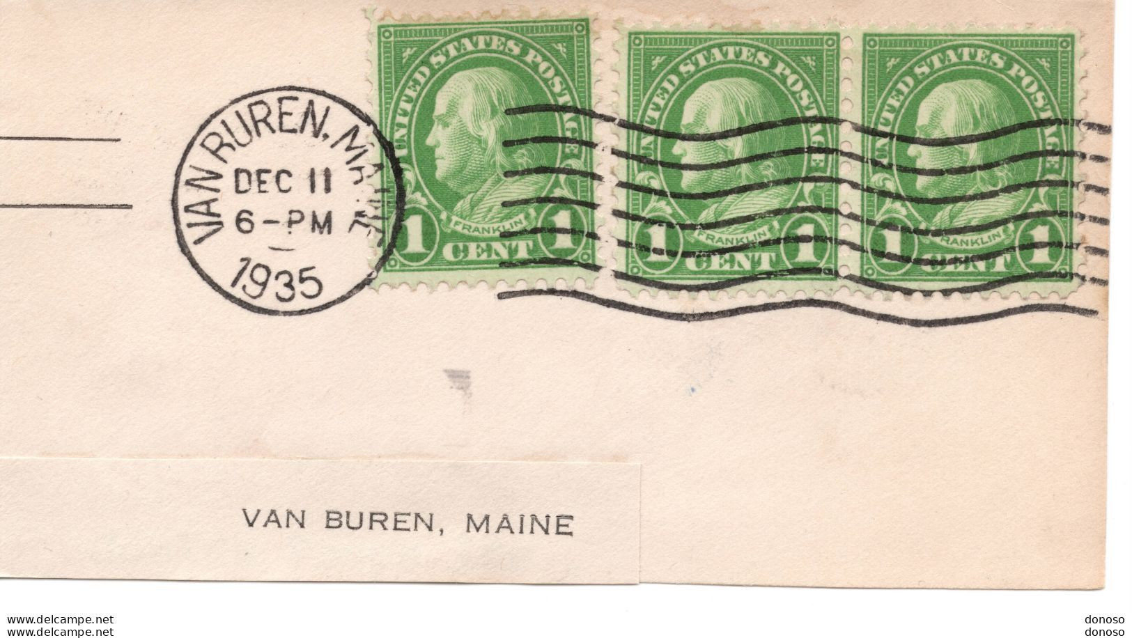 USA 1922 Franklin Yvert 228 DA Postmark Vanruren 1935 - Gebraucht