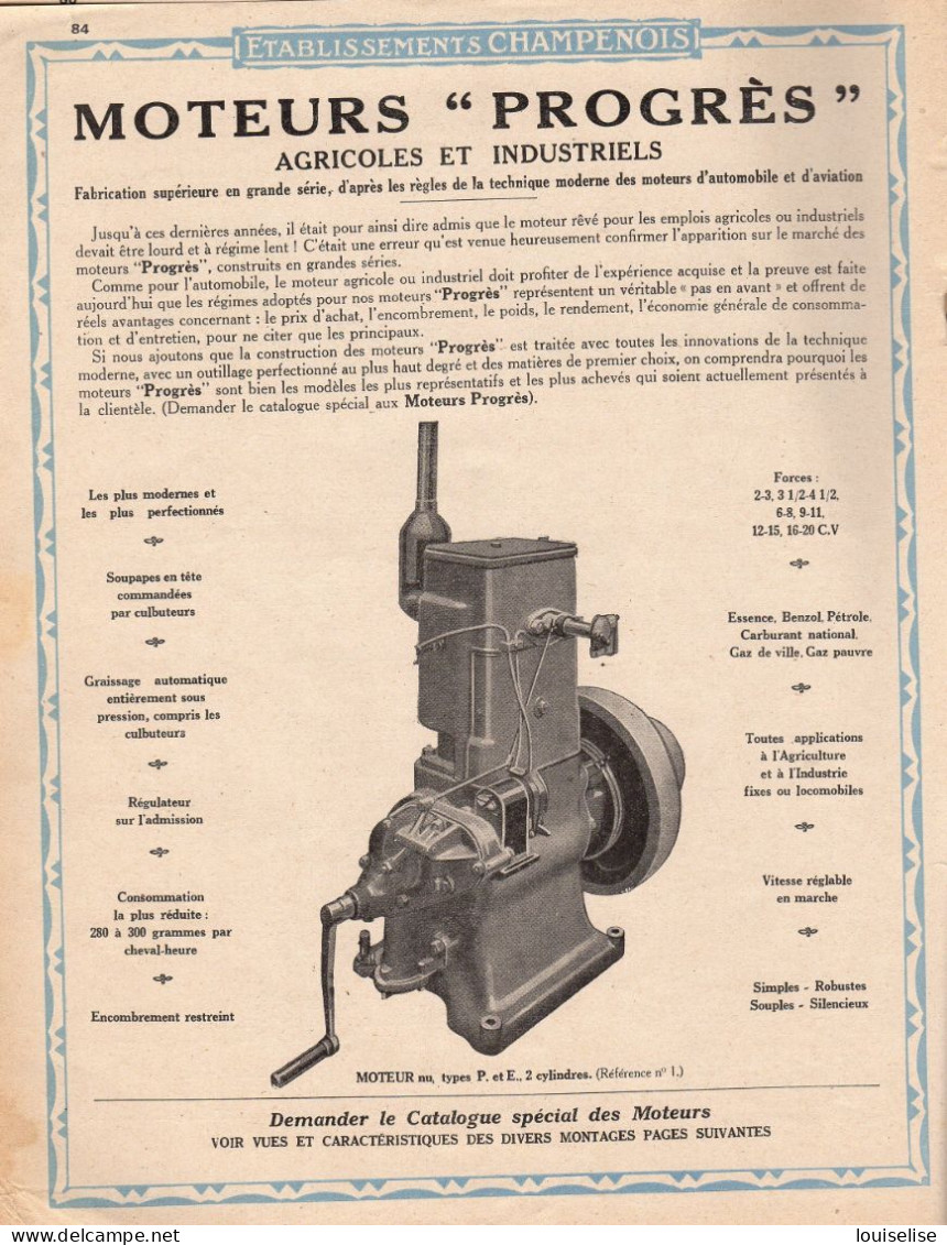 CATALOGUE MACHINES AGRICOLES CHAMPENOIS   1931 - Afiches
