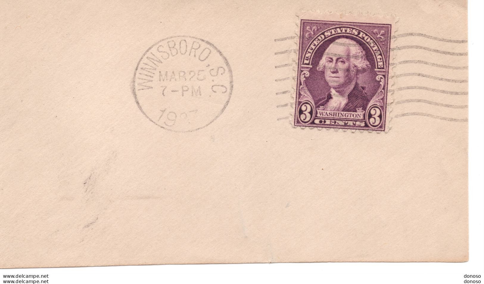 USA 1932 Washington Yvert 313 Postmark Winsboro 1937 - Gebraucht