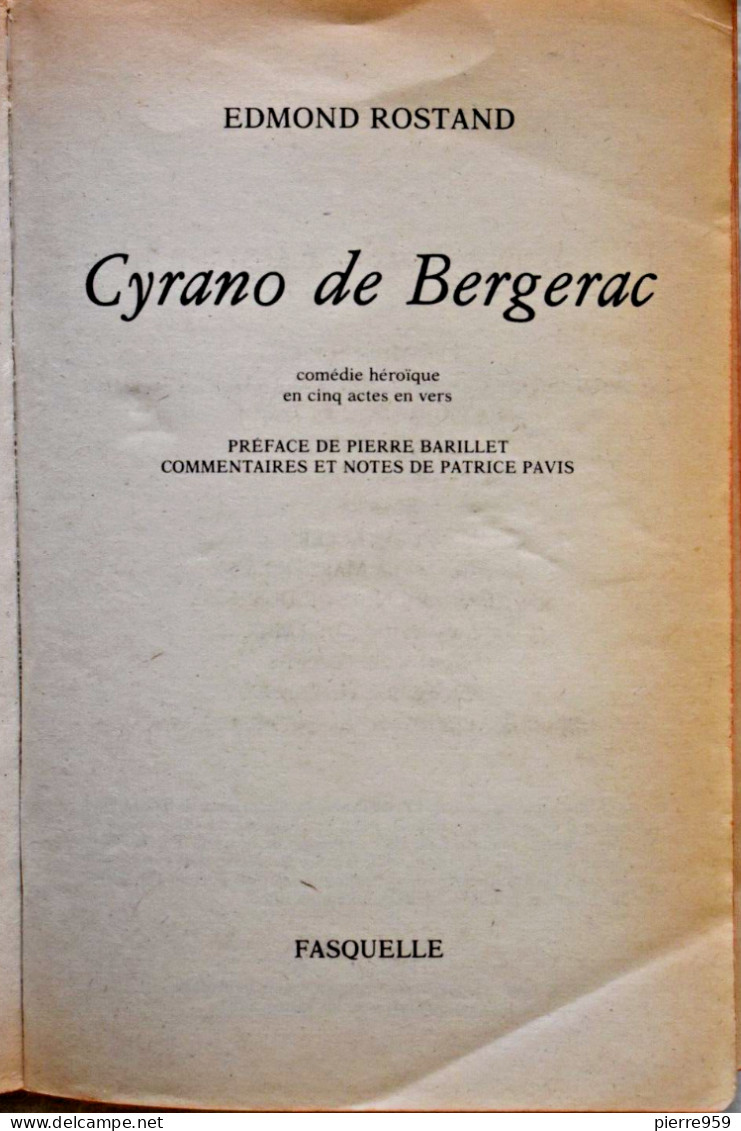 Cyrano De Bergerac - Edmond Rostand - Auteurs Français
