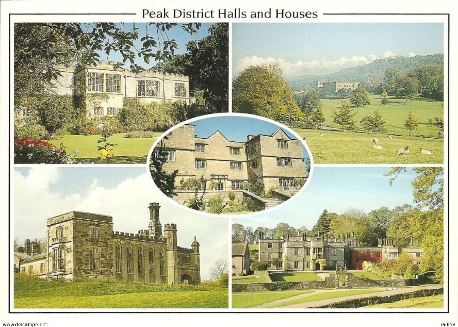 1 AK England * Peak District Halls And Houses - Haddon Hall, Chatsworth House, Eyam Hall, Ilam Hall, Tissington Hall * - Derbyshire