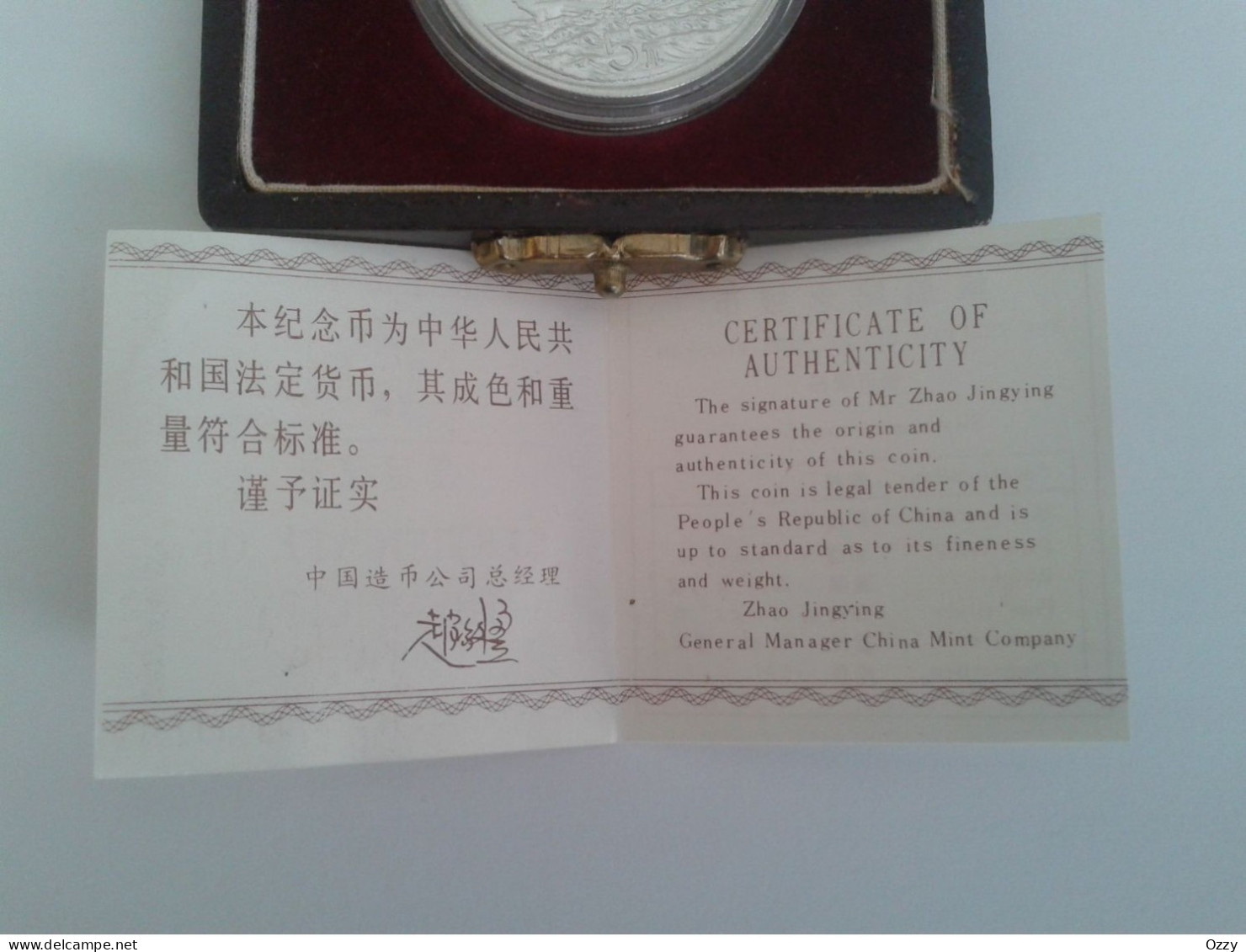 5 Yuan 1986 China : The Clipper Silver Coin