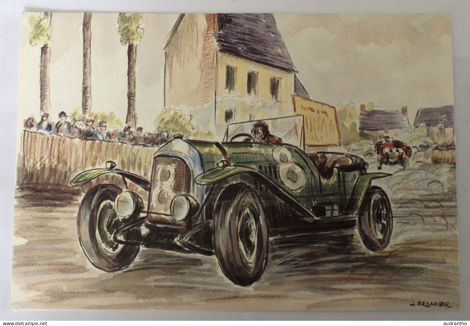 Carte Postale Publicitaire 24 Heures Du Mans 1984 - Mutuelles Du Mans - BENTLEY De Duff Clément Circuit Sarthe 1906 - Le Mans