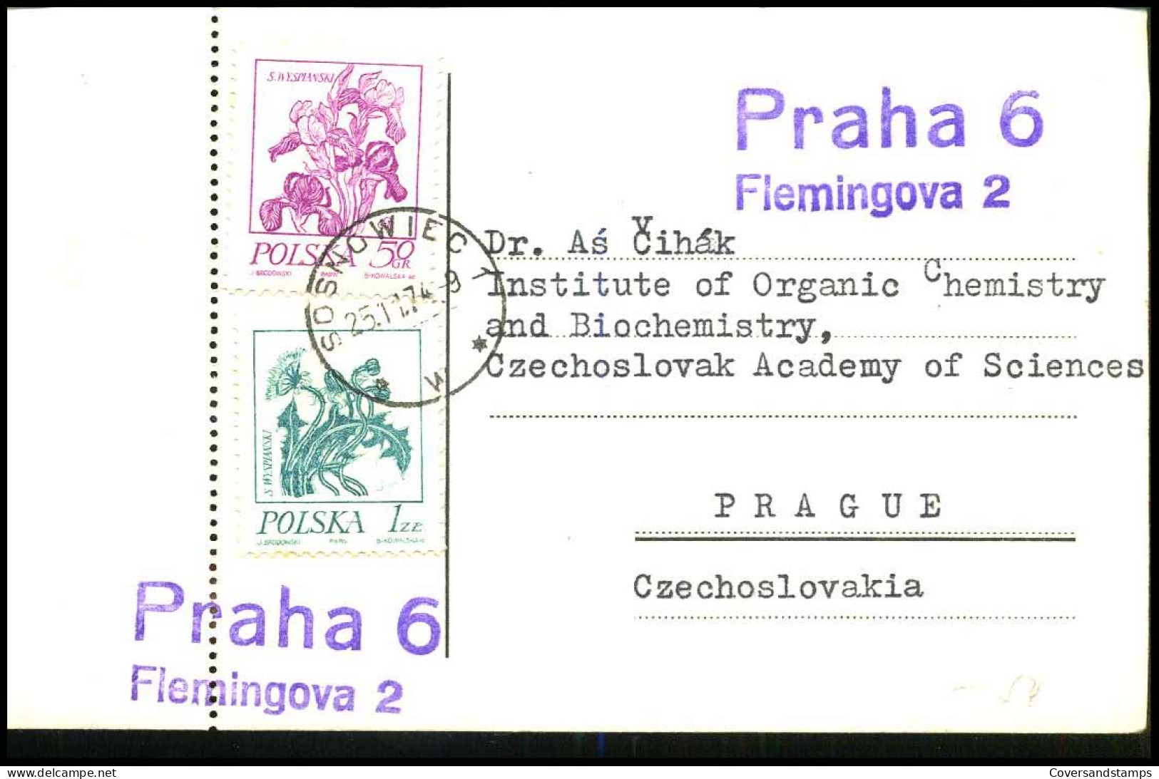 Postcard To Prague, Czchoslovakia - Covers & Documents