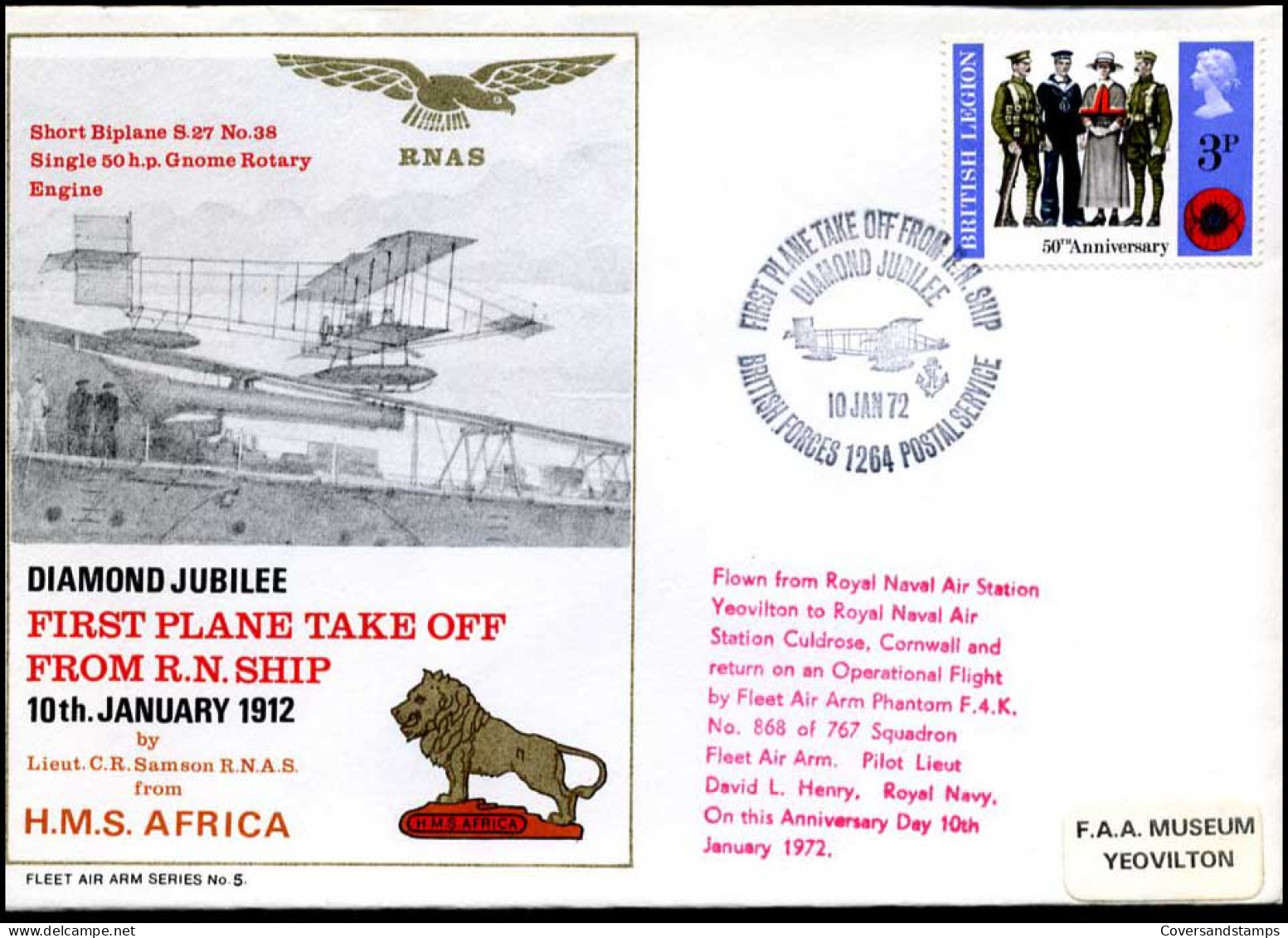 United Kingdom - FDC - Diamond Jubilee First Plane Take Off From R.N. Ship - Andere (Lucht)