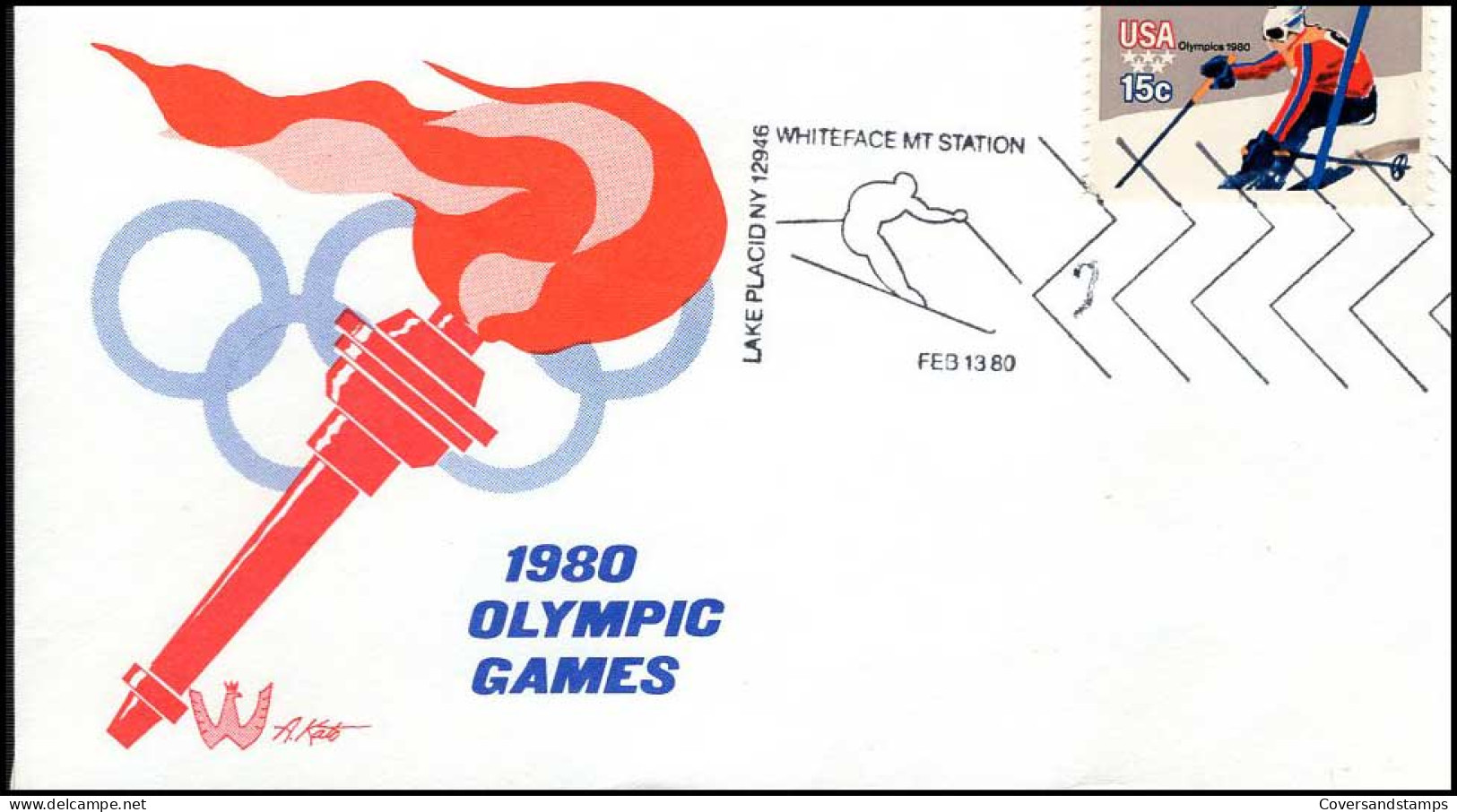 USA - FDC - 1980 Olympic Games - Inverno1980: Lake Placid