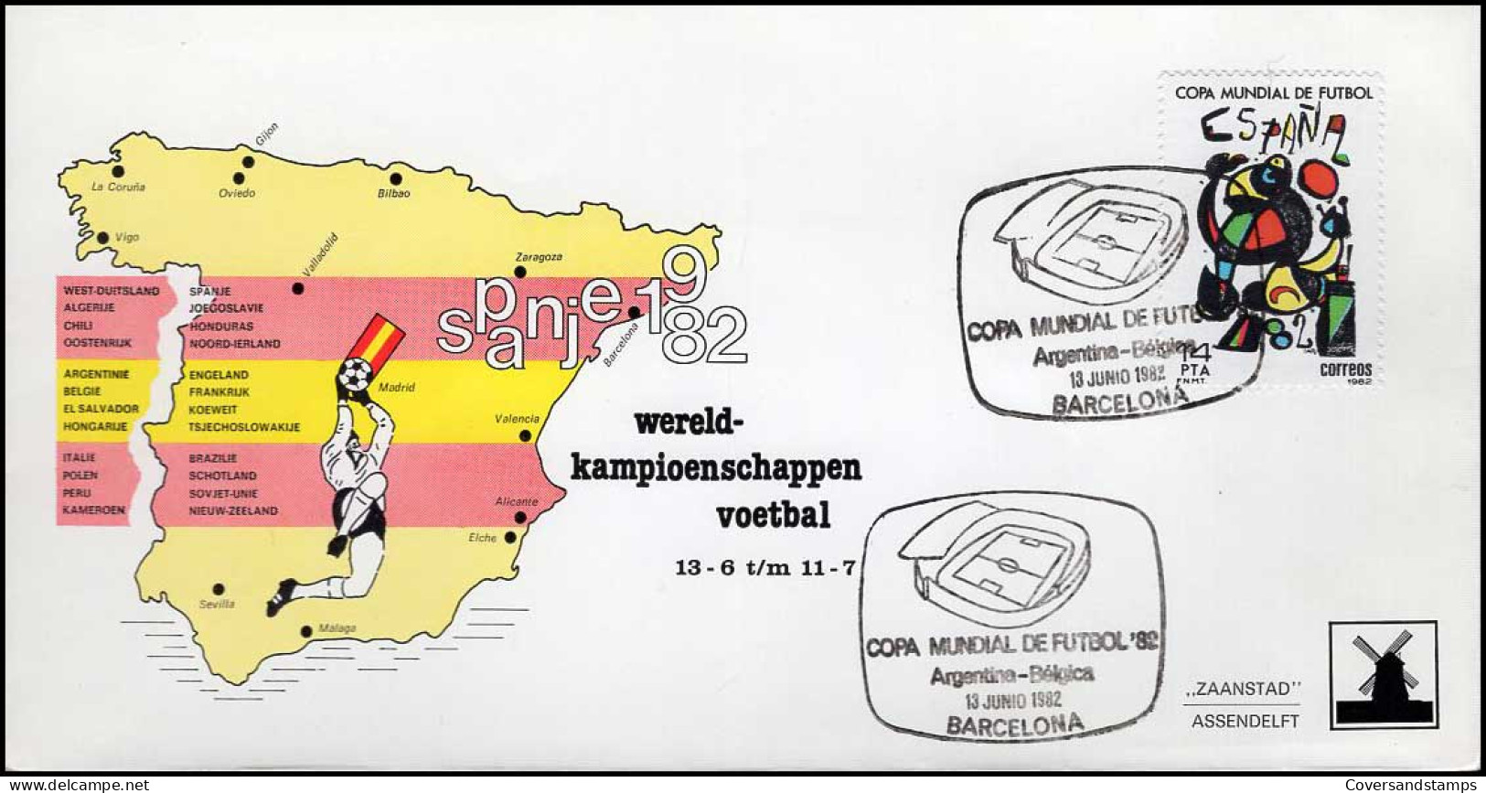 Spanje - FDC - Wereldkampioenschap Voetbal - 1982 – Espagne