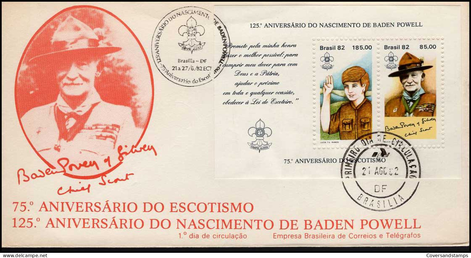 Brasilië - FDC - Baden Powell - Covers & Documents