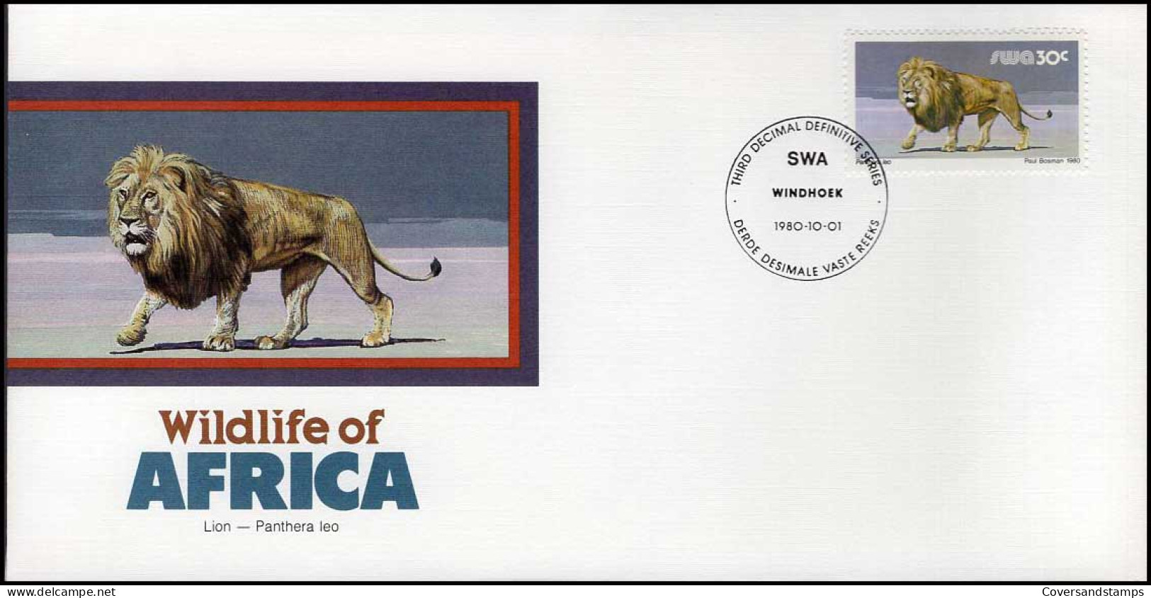 SWA - FDC - Wildlife Of Africa : Lion - Gibier