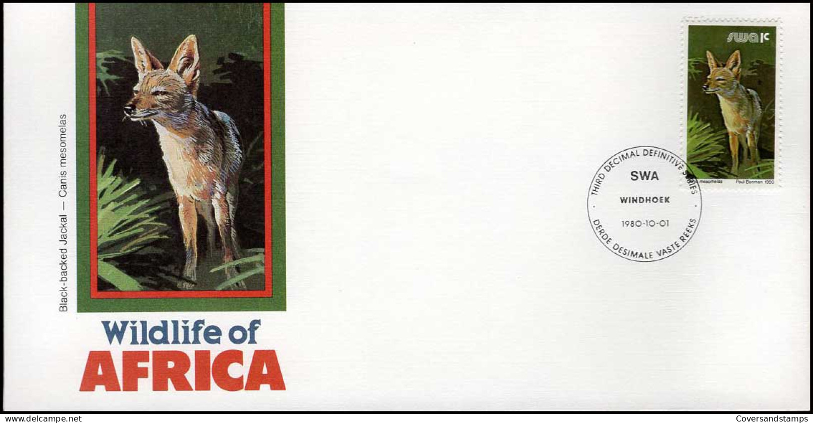 SWA - FDC - Wildlife Of Africa : Jackal - Gibier