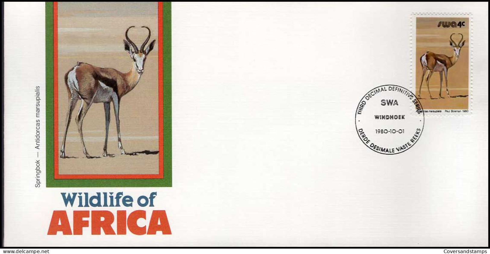 SWA - FDC - Wildlife Of Africa : Springbok - Gibier
