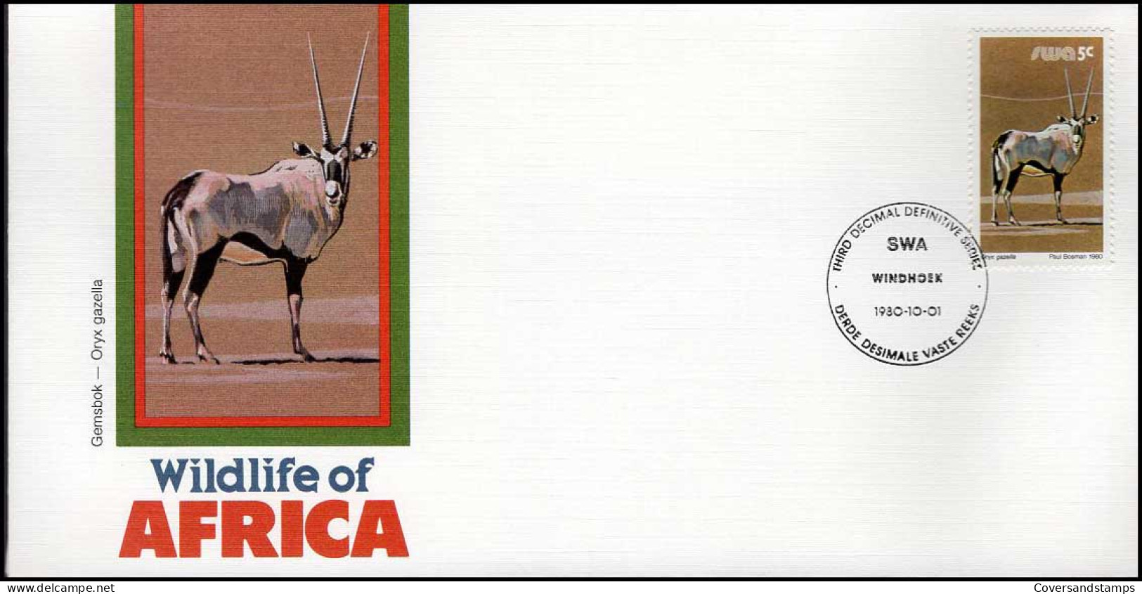 SWA - FDC - Wildlife Of Africa : Gemsbok - Gibier