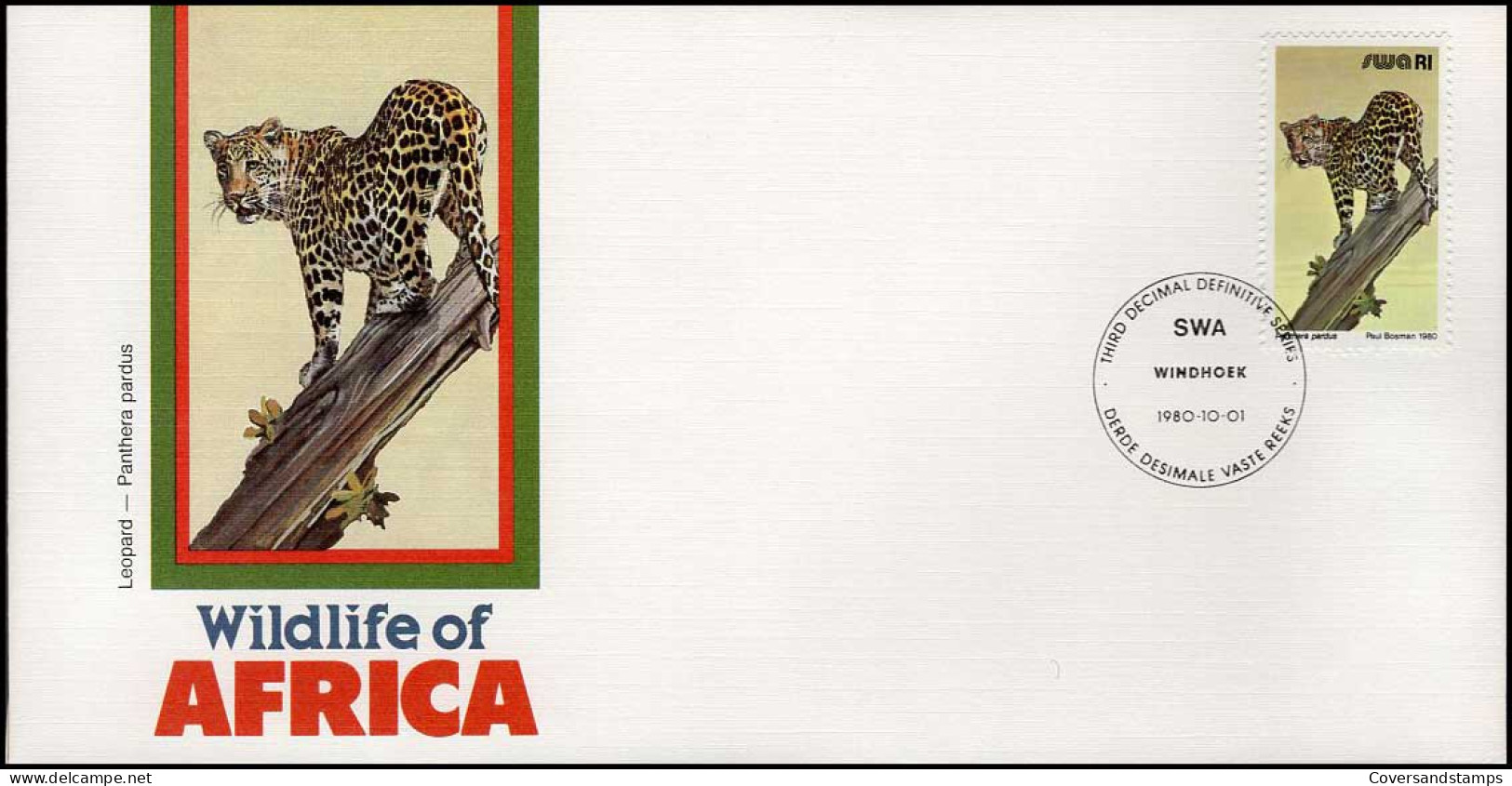 SWA - FDC - Wildlife Of Africa : Leopard - Animalez De Caza