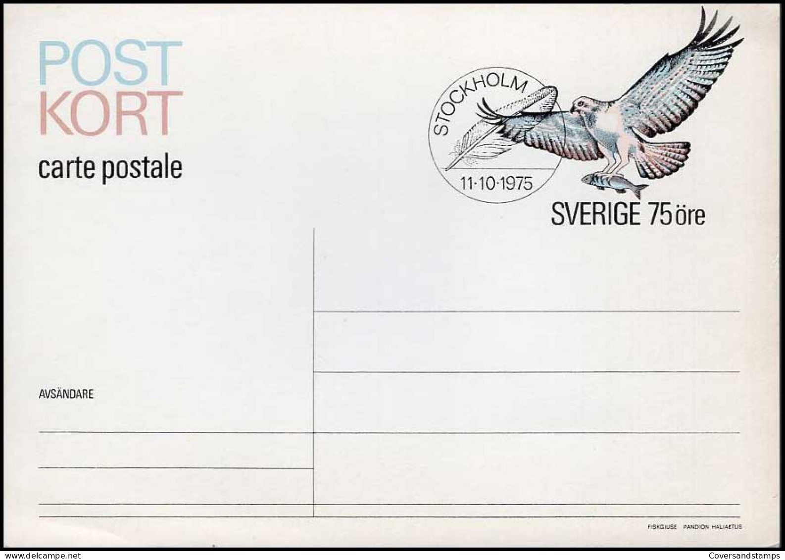 Zweden - Postkaart - Vogel - Eagles & Birds Of Prey