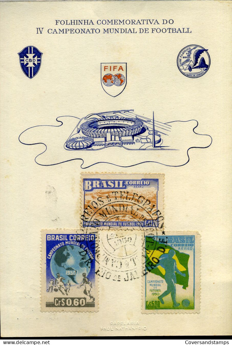 Folhinha Comemorativa Do IV Campeonato Mundial De Football - Brasil 1950 - 1950 – Brazilië