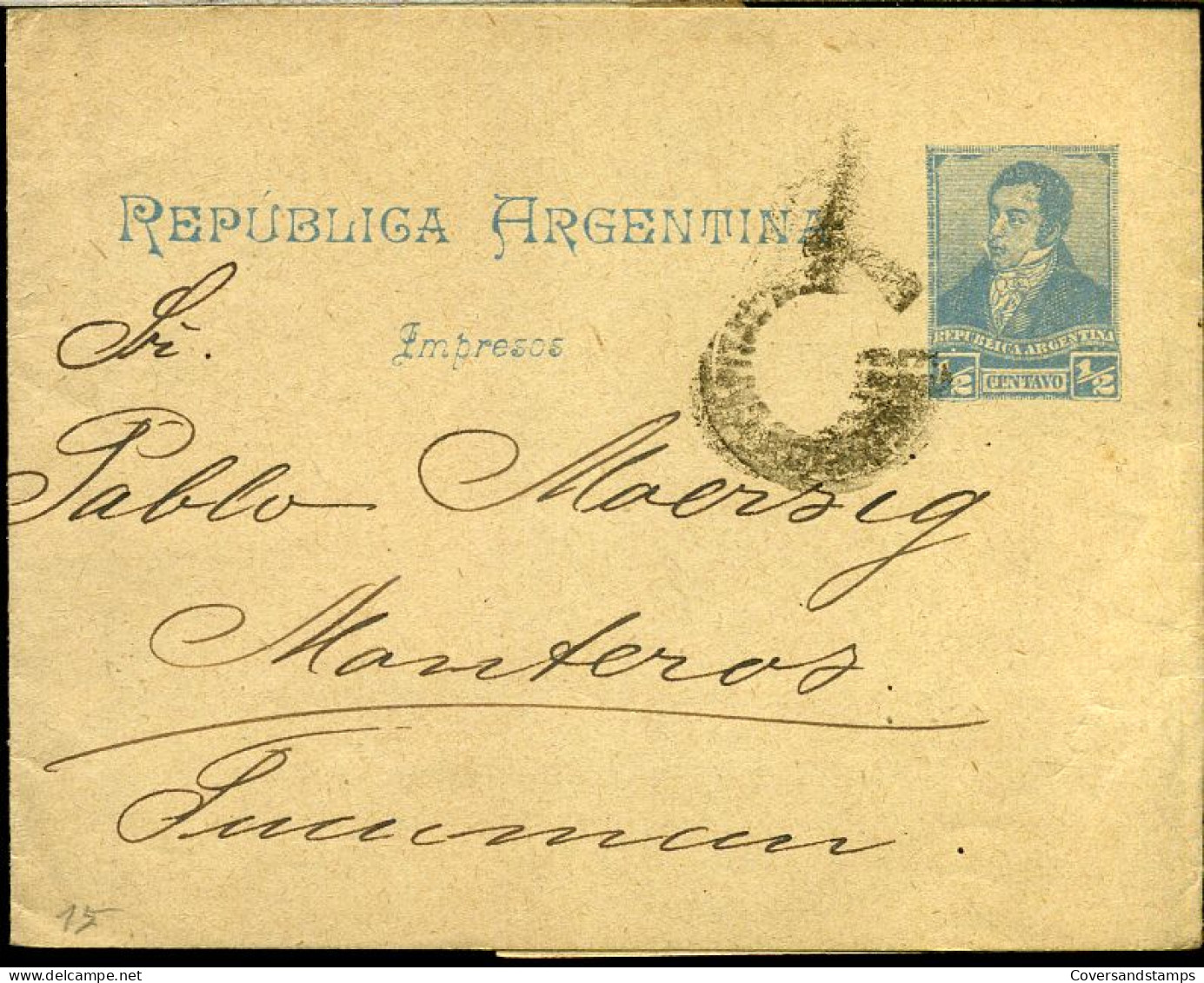 Wrapper, 1/2 Centavo - Postal Stationery