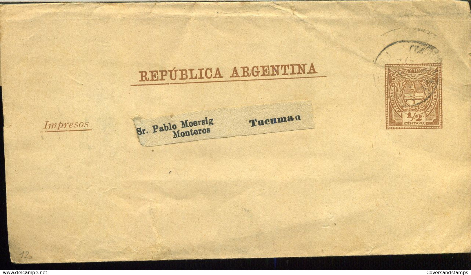 Postal Stationery - To Monteros, Tucuman - 1/2 Centavo - Postwaardestukken