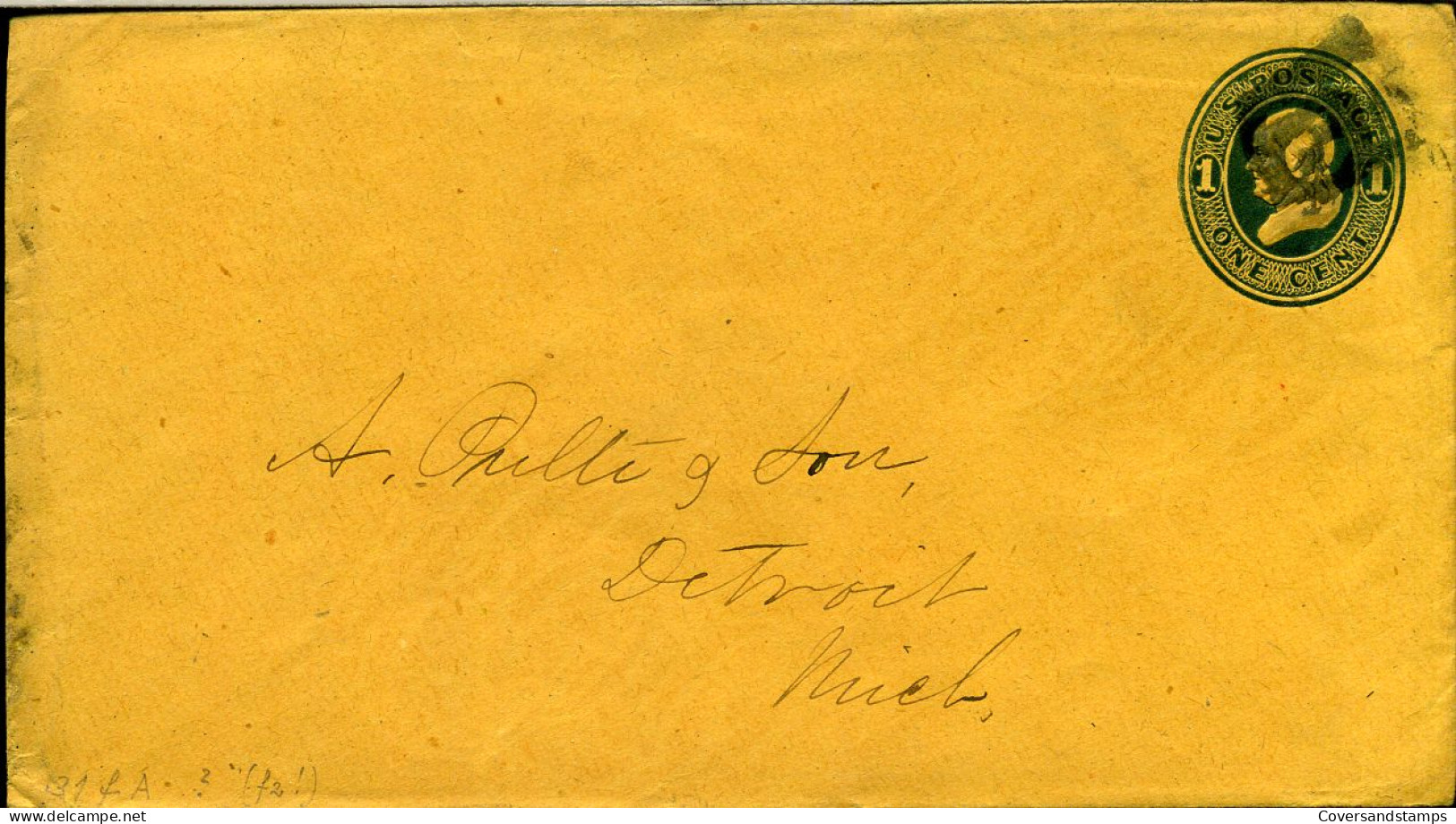 Postal Stationary To Detroit - One Cent - ...-1900