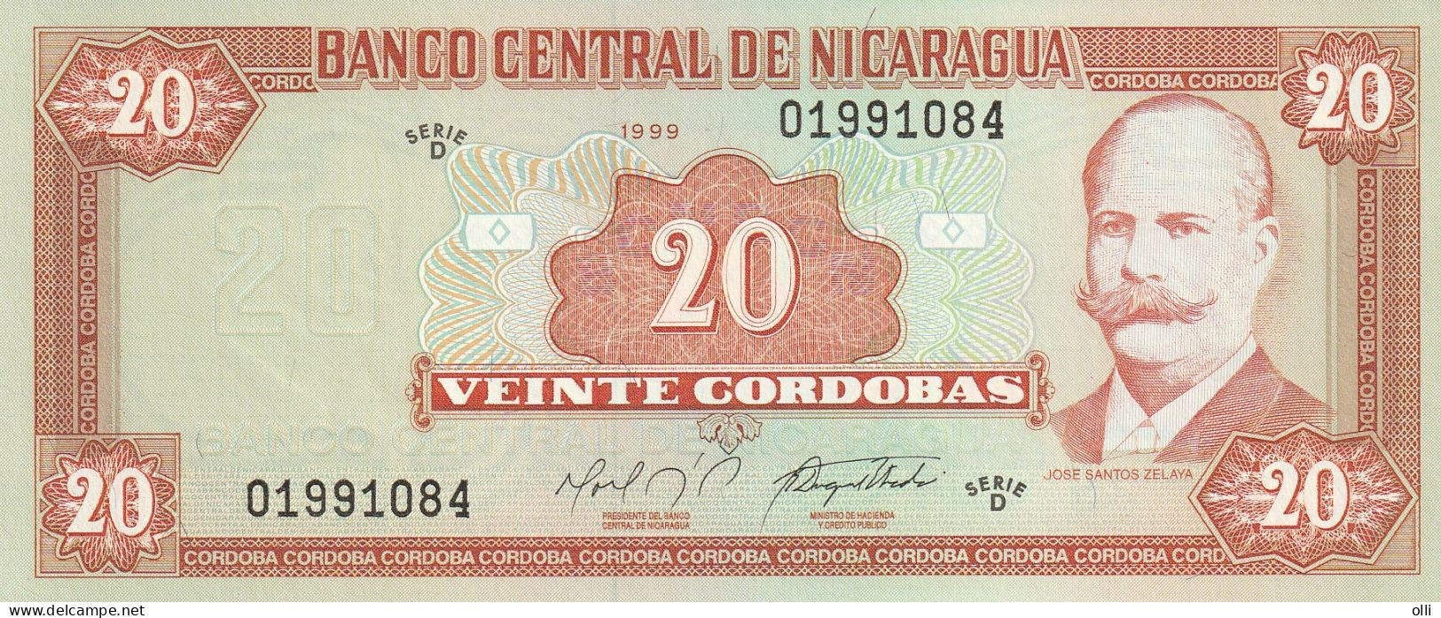 Nicaragua, 20 Cordobas 1999  P-189 UNC - Nicaragua