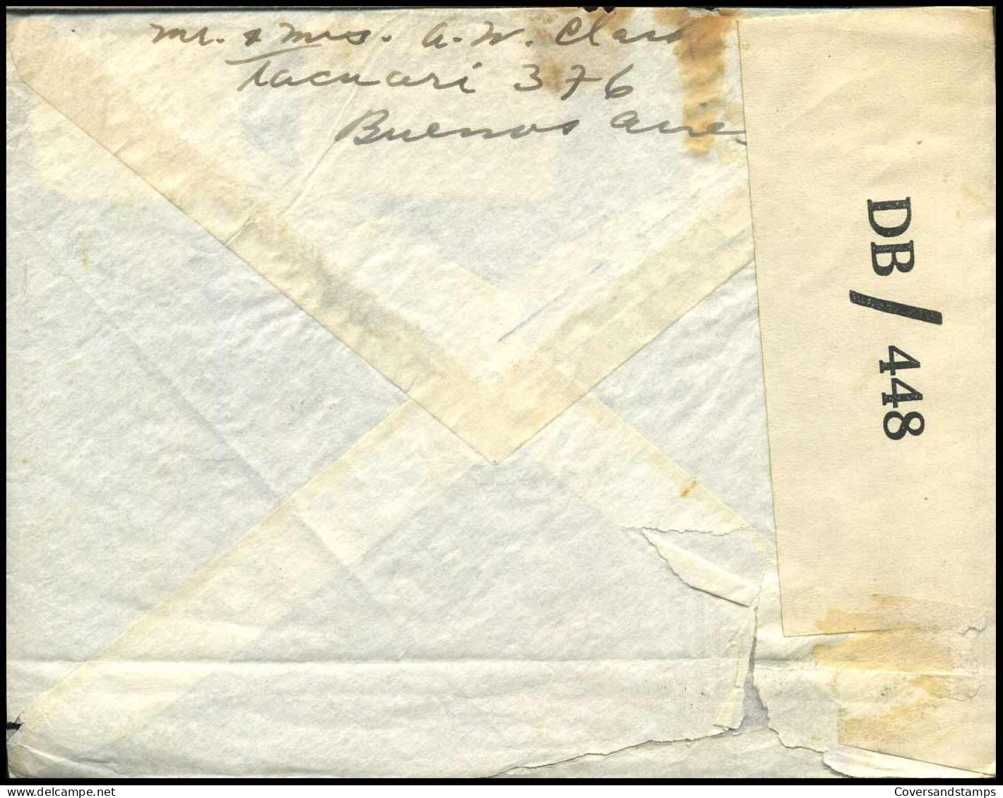 Airmail Cover To Montreal, Canada - 'Opened By Censor DB/448' - Cartas & Documentos