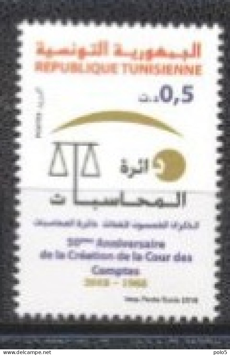 Tunisie 2018- 50 ème Anniversaire De La Création De La Cour Des Comptes Série (1v) - Tunesien (1956-...)