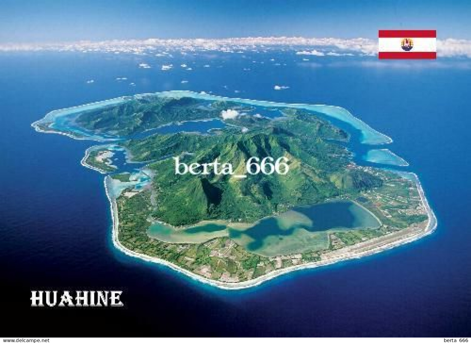 French Polynesia Huahine Aerial View New Postcard - Französisch-Polynesien
