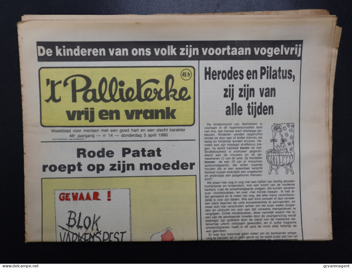 WEEKBLAD 'T PALLIETERKE  46e JAARGANG - Nr 14     5 APRIL      1990 - Humor