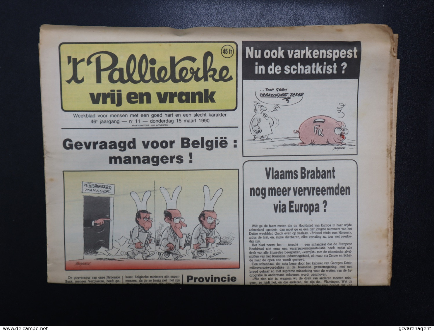 WEEKBLAD 'T PALLIETERKE  46e JAARGANG - Nr 11     15 MAART       1990 - Humour