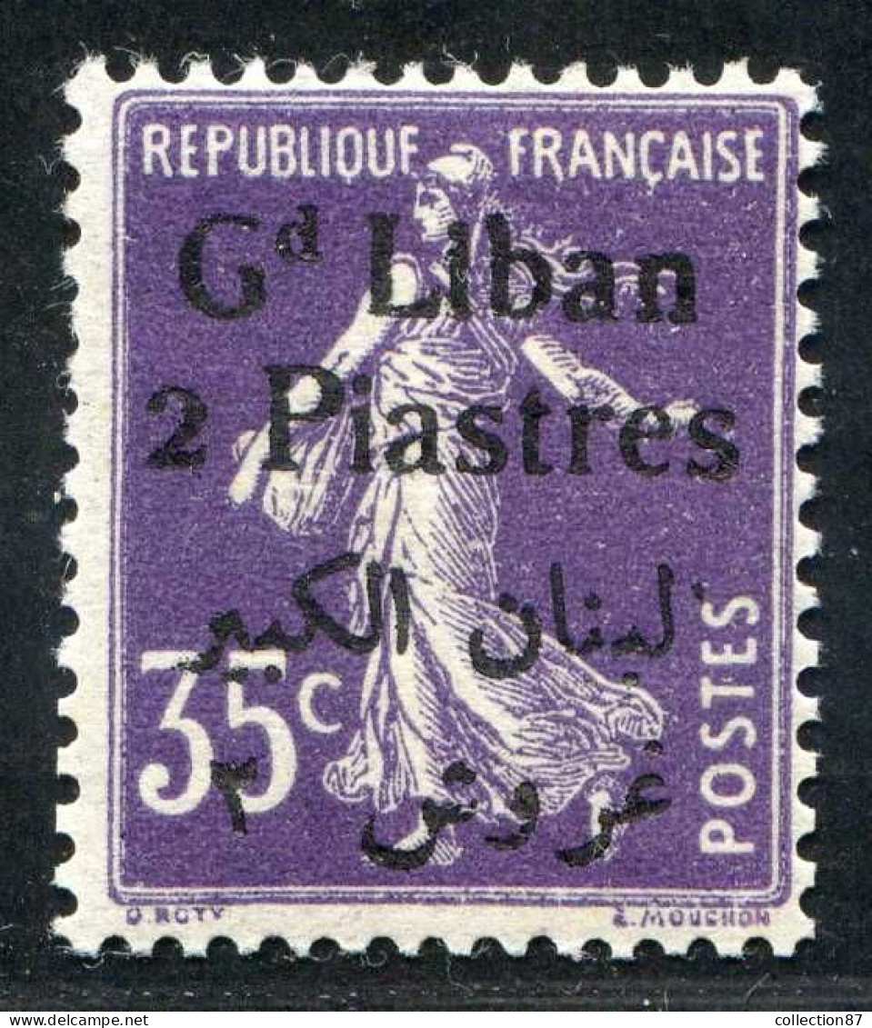 REF 089 > GRAND LIBAN < N° 30 * * < Neuf Luxe Dos Visible - MNH * * - Neufs