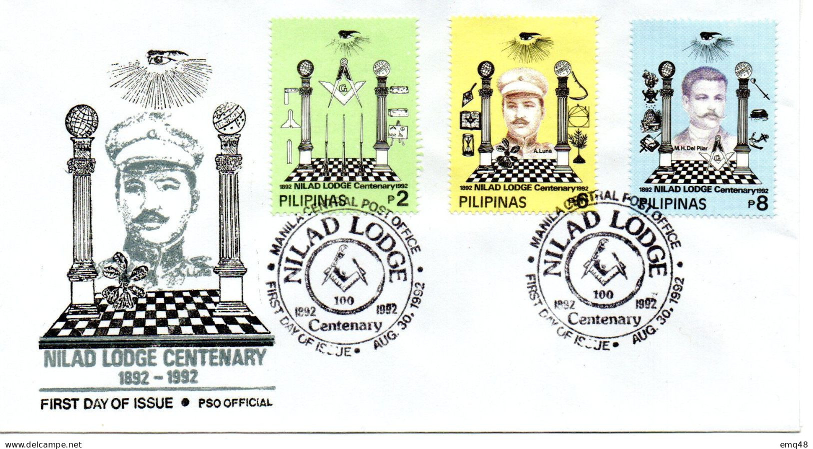 154- FRANC-MAÇONNERIE (MASONIC) :. NILAD Lodge 1892-1992 - .Katipunan -  Gouvernement Révolutionnaire - Franc-Maçonnerie