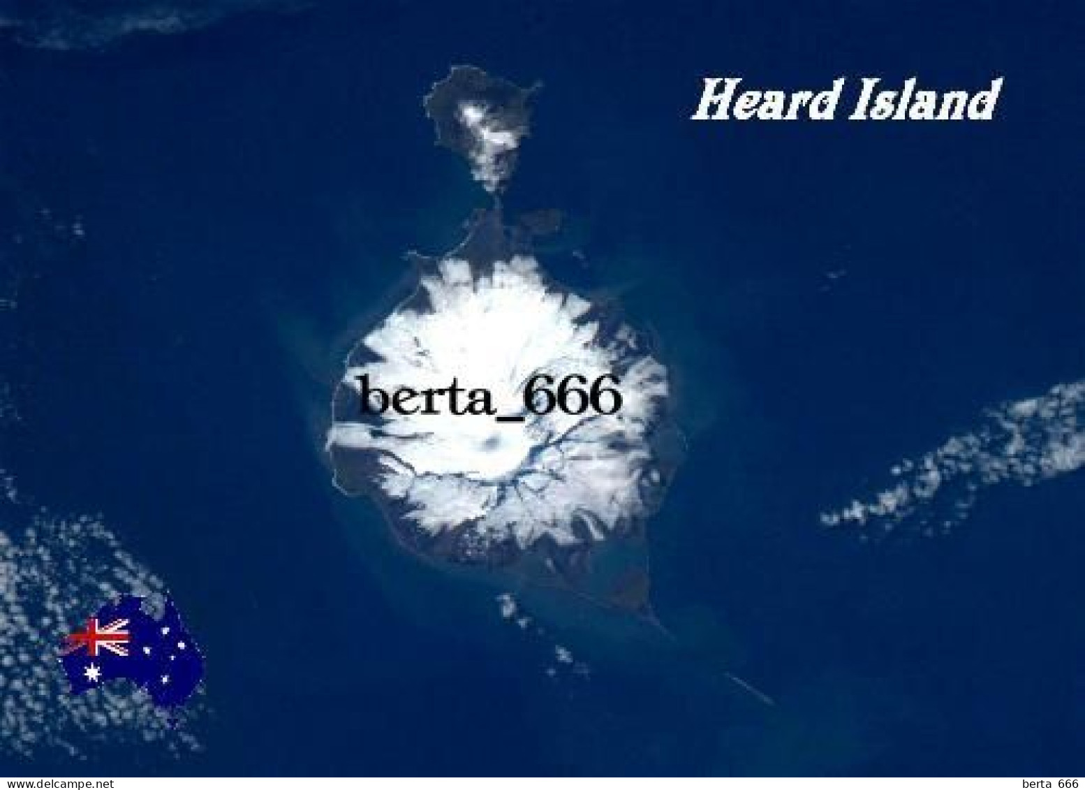 Australia Antarctica Heard Island UNESCO Satellite View New Postcard - Sonstige & Ohne Zuordnung