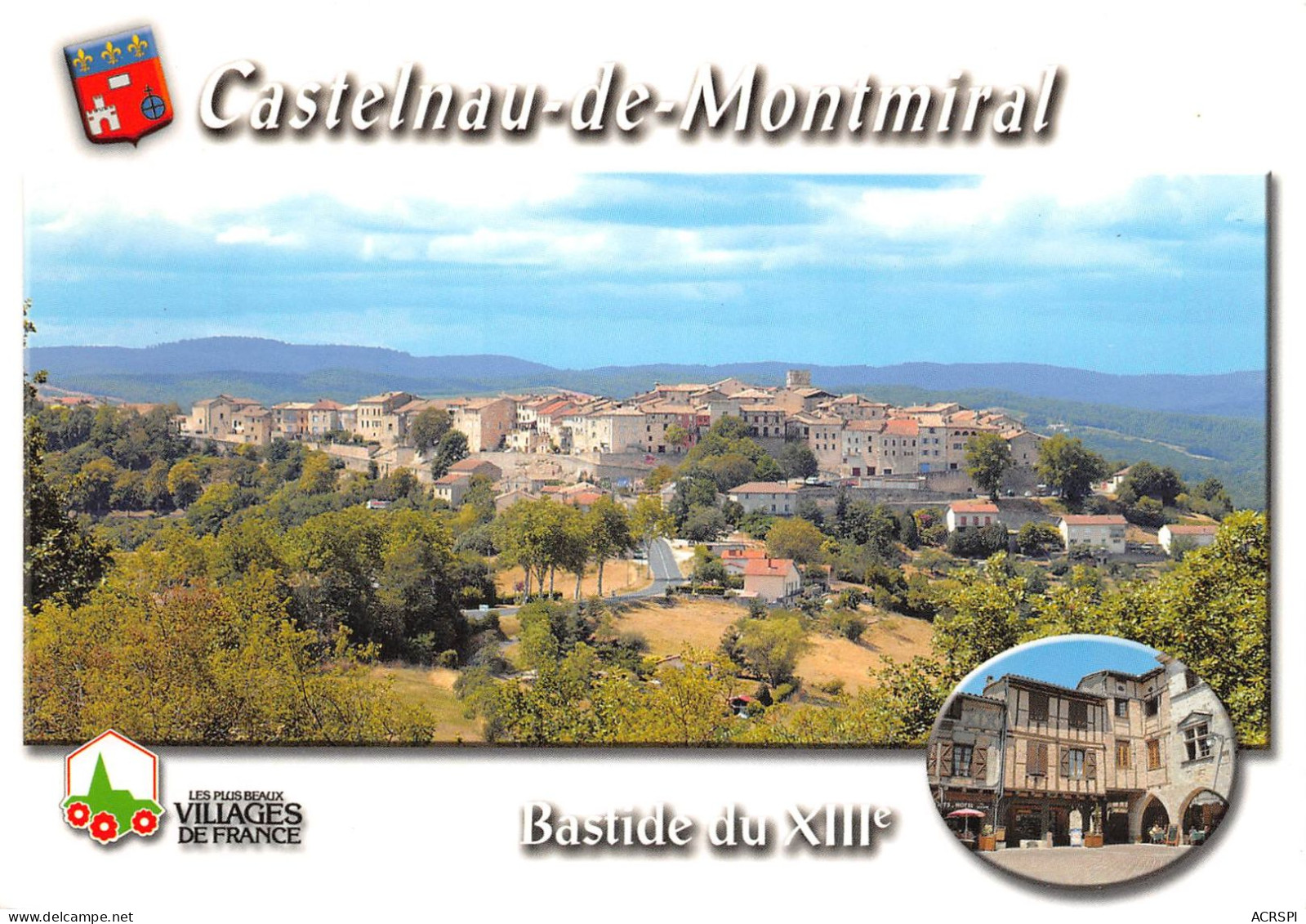 81  Castelnau De Montmiral Bastide Du XIII Carte Vierge éditions Imaginaires (Scans R/V) N° 46 \MO7054 - Castelnau De Montmirail