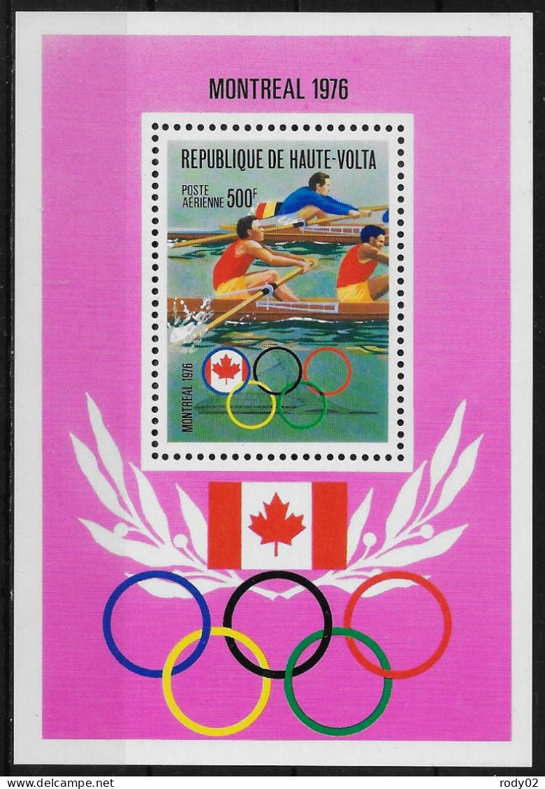 HAUTE-VOLTA - JEUX OLYMPIQUES DE MONTREAL EN 1976 - AVIRON - BF 5AM ET 6A - NEUF** MNH - Zomer 1976: Montreal