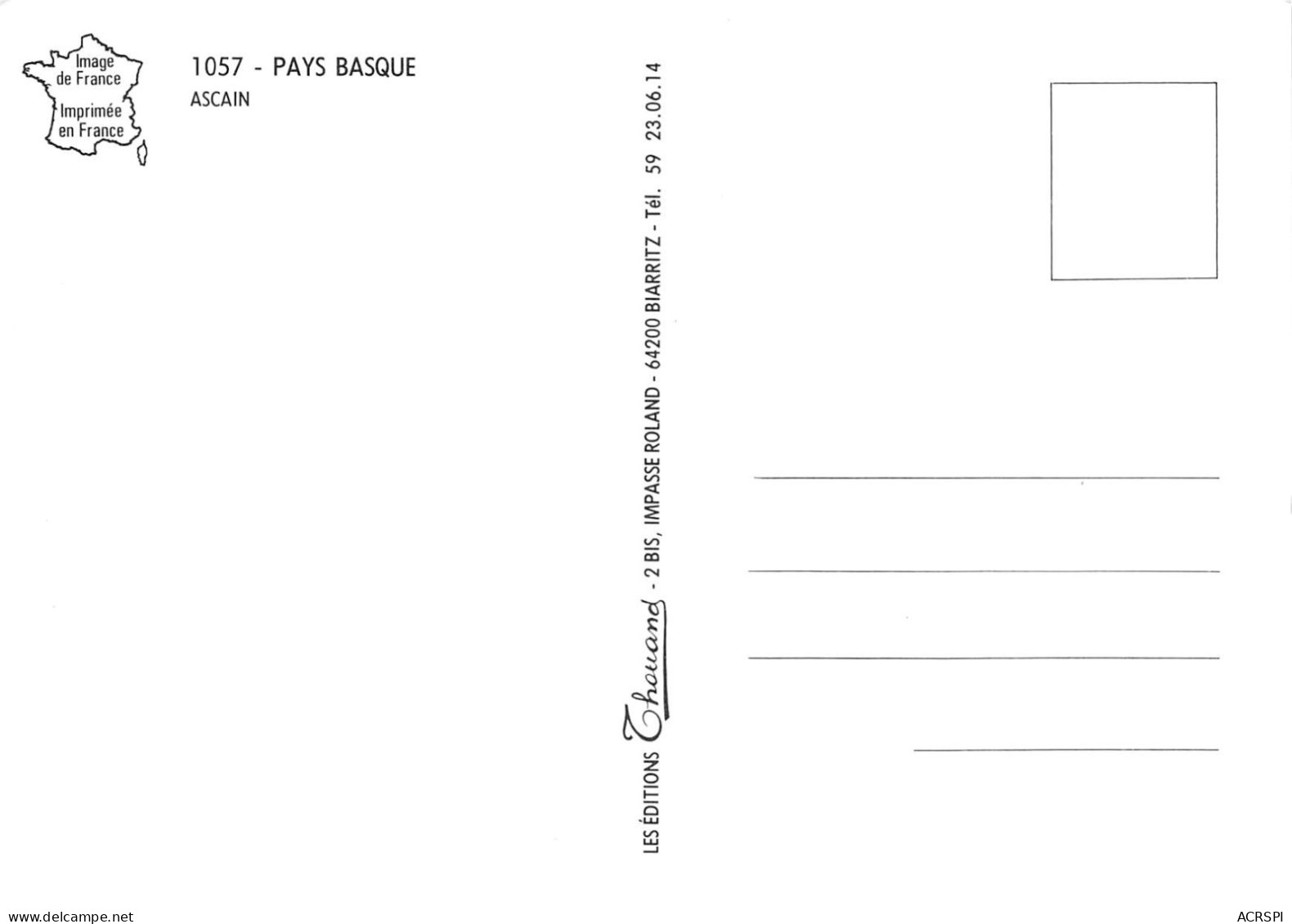 64  ASCAIN Multivue  Carte Vierge Non Circulé éditions Thouand (Scans R/V) N° 68 \MO7063 - Ascain