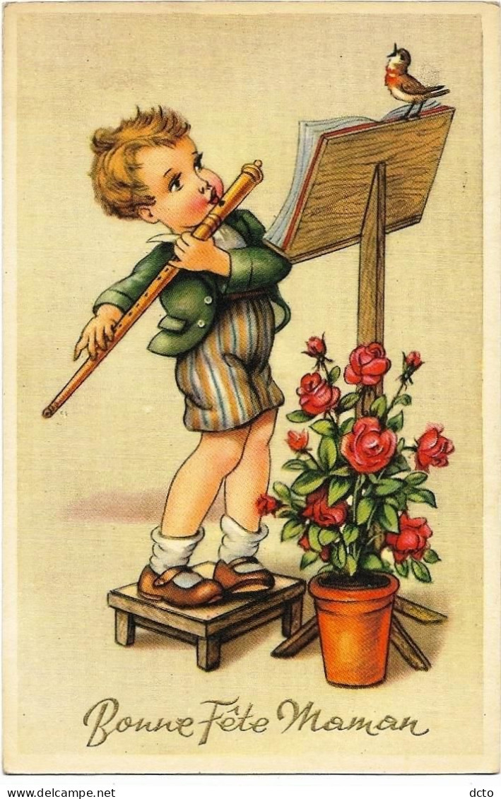 4 Cp Bonne Fête Maman, Enfants Au Jardin Ed. Colorprint Belgium Série 940, Non écrites - Mother's Day