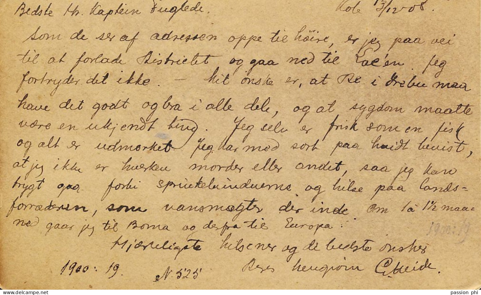 TT BELGIAN CONGO  INLAND SBEP 18a "PAPER B"  USED FROM LEO. 04.01.1909 TO IREBU - Postwaardestukken