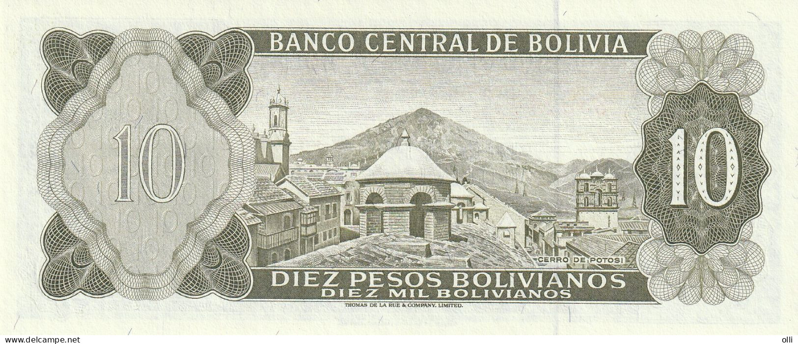 Bolivia, 10 Pesos Bolivianos, L. 1962, P-154, UNC - Bolivië