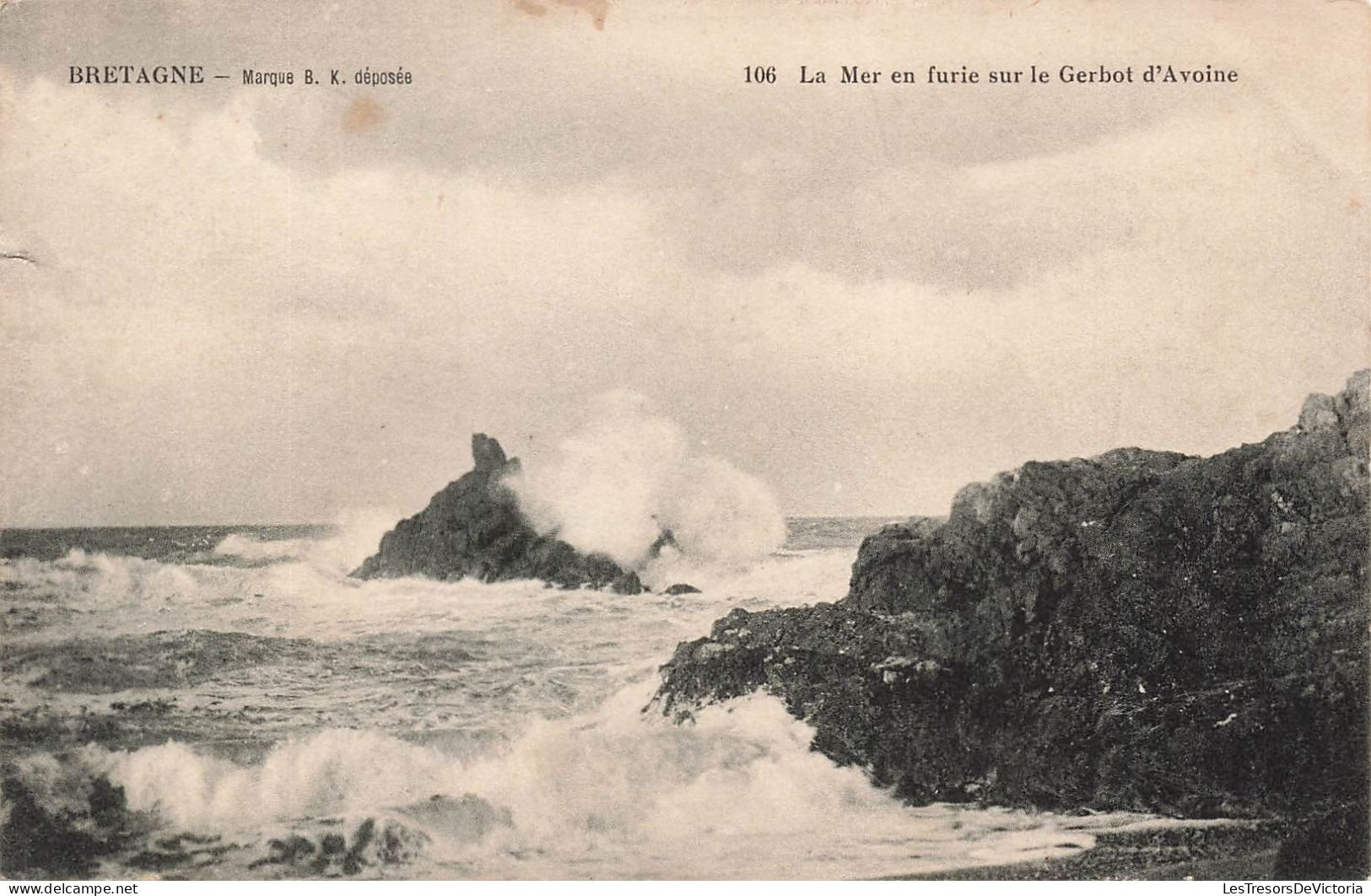 FRANCE - Bretagne - La Mer En Furie Sur Le Gerbot D'Avoine - Vue Sur La Mer - Carte Postale Ancienne - Chinon