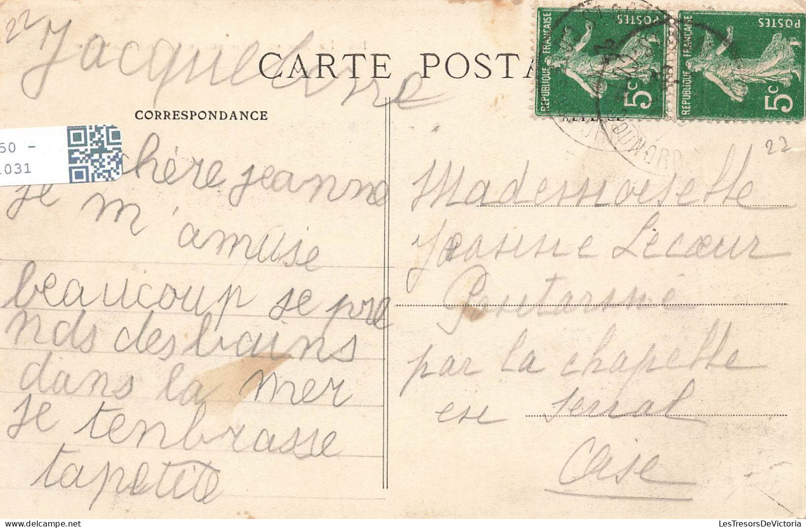 FRANCE - Bretagne - La Mer En Furie Sur Le Gerbot D'Avoine - Vue Sur La Mer - Carte Postale Ancienne - Chinon